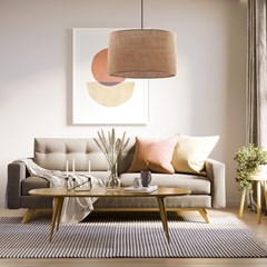 Pendant Lamp Juta 3 Panels E27 15W Brown
