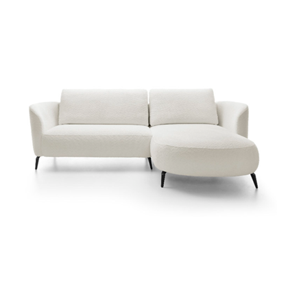 Corner Sofa Bed with Chaise Right 260cm – White