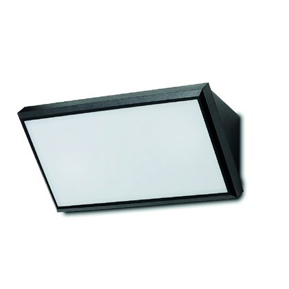 Dark Grey Plastic Wall Light - Down - E27