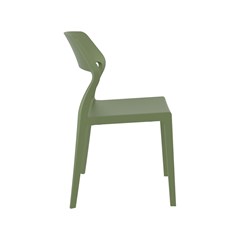 Olive Green Resin Dining Chair