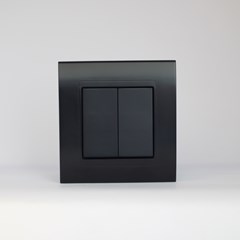 2 Gang 2 Way Switch Black Matte Series