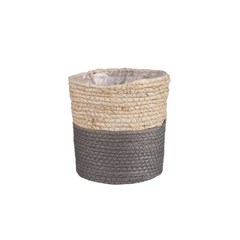 Round Grey Basket 16x16cm