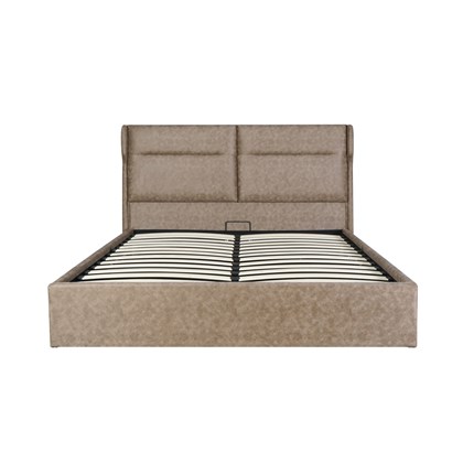 Upholstery Bed with Gas Lift - Warm Grey