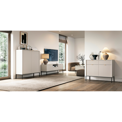 TV Unit 2 Doors 1 Drawer – Cashmere