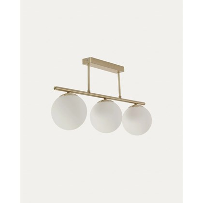 Ceiling Light With Steel And Brass Details
