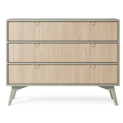 Sideboard 3 Drawers - Herringbone Scandi & Eucalyptus