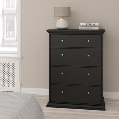 North Chest 4 drawers Black