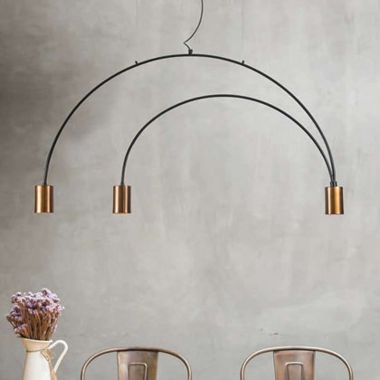 Pendant 3l Metal Black Copper