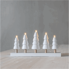 Wooden Trees Candlestick 5-Lights