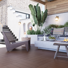 Outdoor WPC Tiles 30x30x2.1 cm – Rosewood