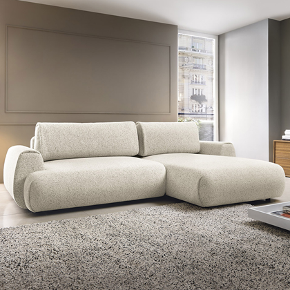 Corner Sofa Bed with Chaise Right 270cm – Taupe