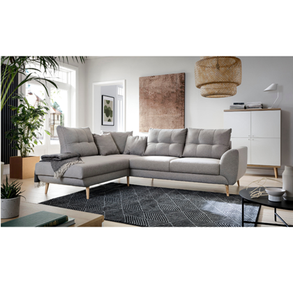 Corner Sofa Bed with Chaise Left 250cm – Grey