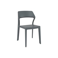 Dark Grey Resin Dining Chair