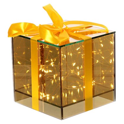 Christmas Gift Box 15cm - Gold