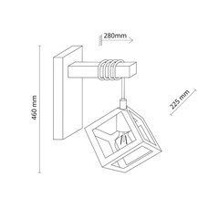 Wall Light LED 15W E27 - Black