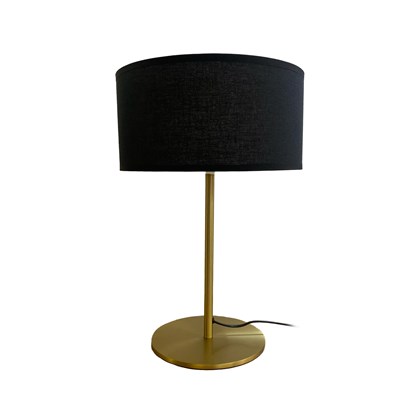 Table Lamp Brass and Black Shade
