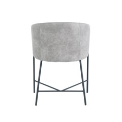 Dining Chair - Light Grey Microfiber