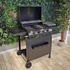 4 Burner Gas Grill - Matt Black