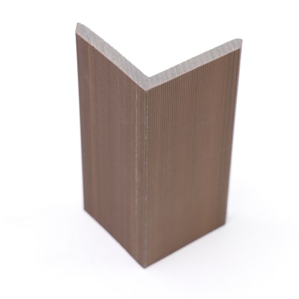 Exterior WPC Wall Panel L Corner - Rose Wood