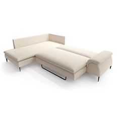 Corner Sofabed with Chaise Left 274cm – Light Beige