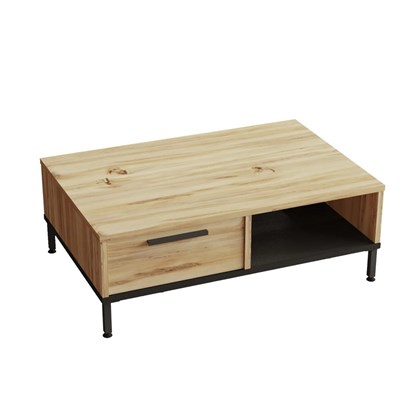 Rectangular Coffee Table - Wotan Oak & Black