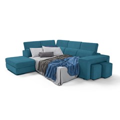 L-Shaped Sofa Bed 2-Seater With Corner Left 00295-R25