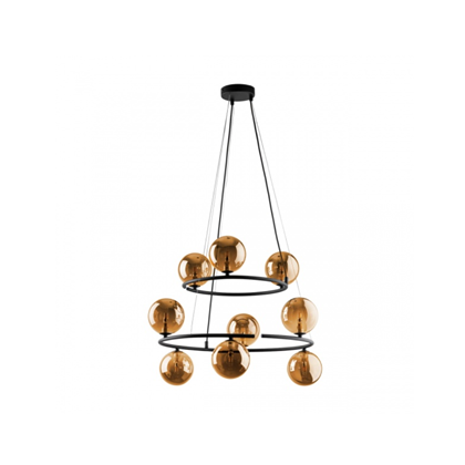 Anabelle Amber Pendant Lamp – Amber/Beige/Black