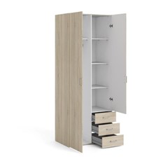 Space Wardrobe with 2 doors &  3 drawers Oak