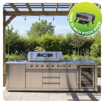 Outdoor Kitchen Premium Grade 304 Stainless Steel and free 13 inch Pizza Oven