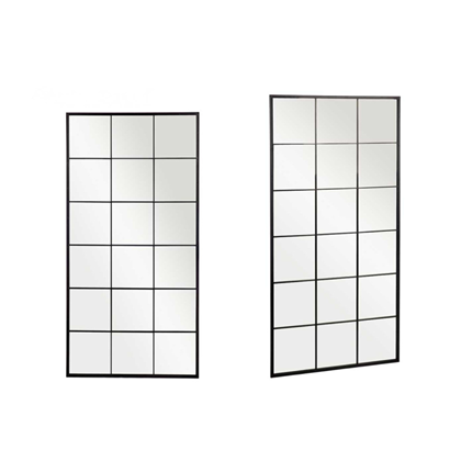 Black Window Mirror 180x90cm