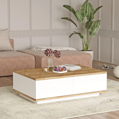 Coffee Table Atlantic in Pine And White