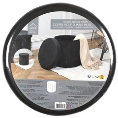 Foot Stool Foldable Black Box Pouf