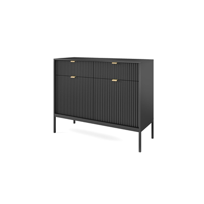 Sideboard 2 Doors 2 Drawers - Black