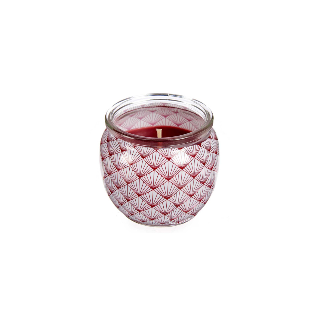 Candle with Glass Vase – Apple & Cinnamon