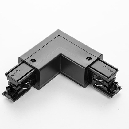 L Connector for 4 Wire Track  Black