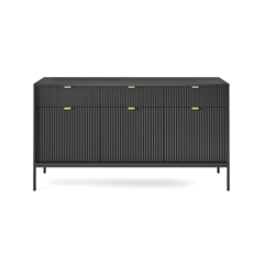 Sideboard 3 Doors 3 Drawers – Black