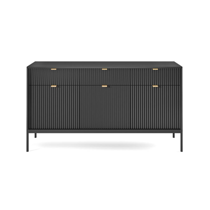 Sideboard 3 Doors 3 Drawers – Black