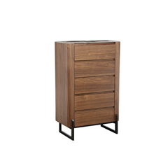 Tallboy Walnut Veneer with Ceramic Top