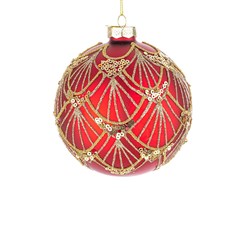 Lux Red Glass Ball 8cm