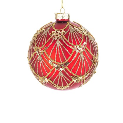 Lux Red Glass Ball 8cm