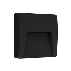 Black Plastic Wall Light 3W 3000K