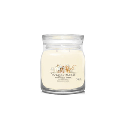 Soft Wool and Amber Signature Medium Jar Candle