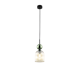 Sophia Hanging Lamp – Green & Cognac
