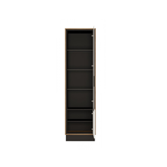 1D Display Cabinet, Right Sites – Cat Oak & Black Panel & White