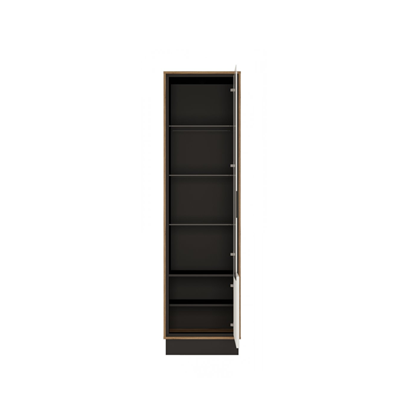 1D Display Cabinet, Right Sites – Cat Oak & Black Panel & White