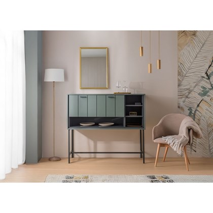 Bar Cabinet 1K – Green Grey & Anthracite