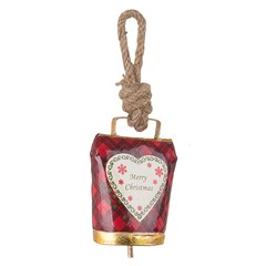 Wendi Tartan Heart Bell Ornament