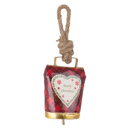 Wendi Tartan Heart Bell Ornament