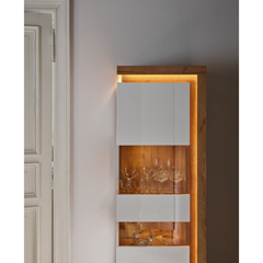 High Display Cabinet 1 Door – Riviera Oak Light (Left Hand)