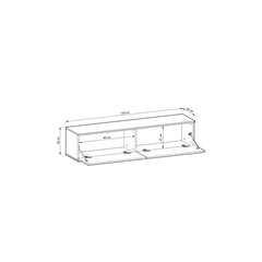 TV Unit MDF Wall Mounting – Black
